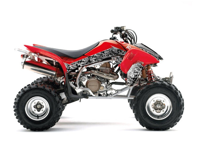 HONDA 250 TRX R ATV PREDATOR GRAPHIC KIT BLACK RED