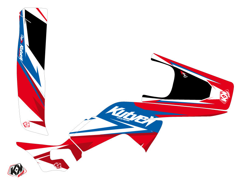 HONDA 250 TRX R ATV STAGE GRAPHIC KIT BLUE RED