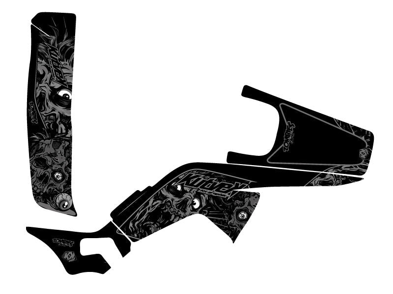Chargez l&#39;image dans la visionneuse de la galerie, HONDA 250 TRX R ATV ZOMBIES DARK GRAPHIC KIT BLACK
