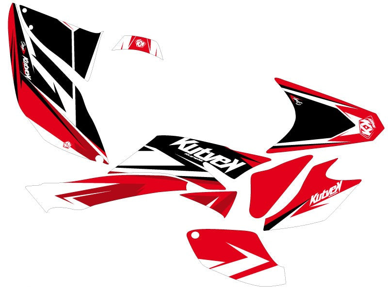 HONDA 400 TRX ATV STAGE GRAPHIC KIT BLACK RED