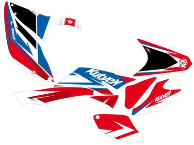 HONDA 400 TRX ATV STAGE GRAPHIC KIT BLUE RED