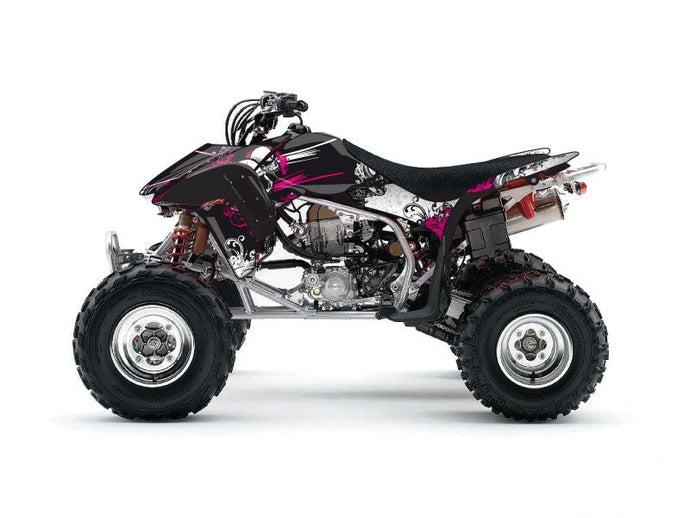HONDA 450 TRX ATV TRASH GRAPHIC KIT BLACK PINK