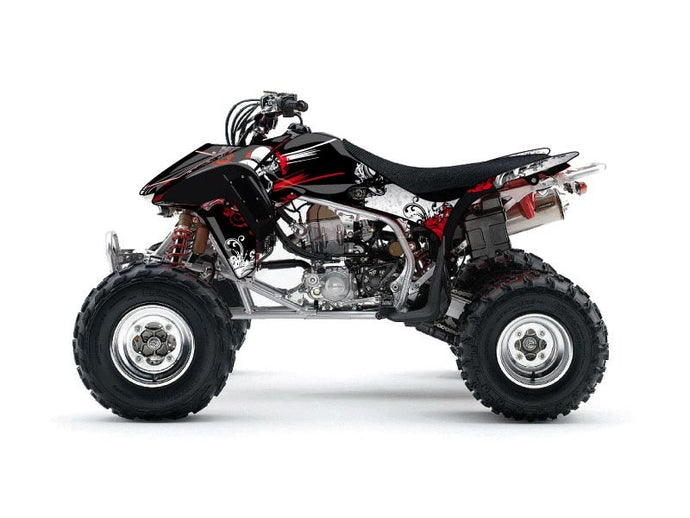 HONDA 450 TRX ATV TRASH GRAPHIC KIT BLACK RED