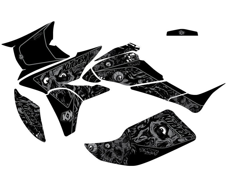 HONDA 450 TRX ATV ZOMBIES DARK GRAPHIC KIT BLACK