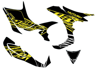 HONDA 700 TRX ATV ERASER FLUO GRAPHIC KIT YELLOW