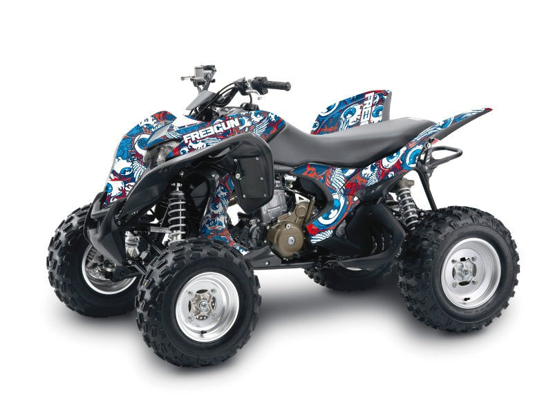 Chargez l&#39;image dans la visionneuse de la galerie, HONDA 700 TRX ATV FREEGUN EYED GRAPHIC KIT RED
