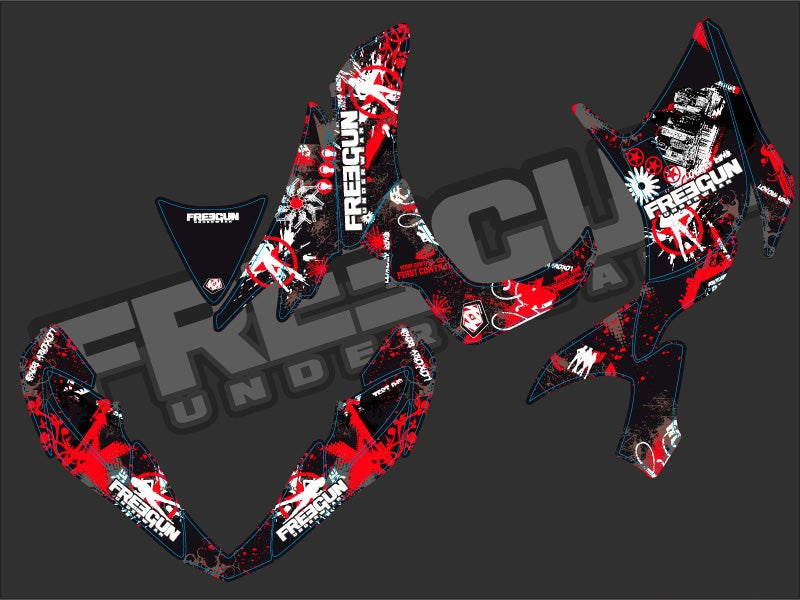 Chargez l&#39;image dans la visionneuse de la galerie, HONDA 700 TRX ATV FREEGUN GRAPHIC KIT
