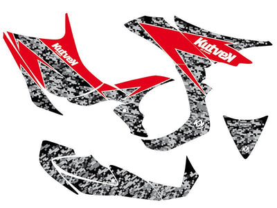 HONDA 700 TRX ATV PREDATOR GRAPHIC KIT BLACK RED