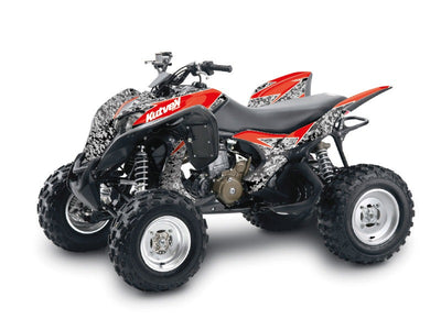 HONDA 700 TRX ATV PREDATOR GRAPHIC KIT BLACK RED