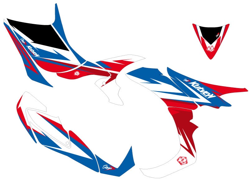 HONDA 700 TRX ATV STAGE GRAPHIC KIT BLUE RED