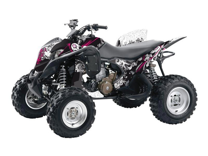 HONDA 700 TRX ATV TRASH GRAPHIC KIT BLACK PINK