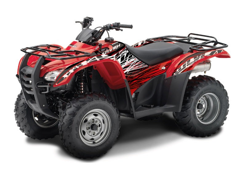 Chargez l&#39;image dans la visionneuse de la galerie, HONDA RANCHER 420 ATV ERASER GRAPHIC KIT RED WHITE
