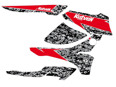 HONDA RANCHER 420 ATV PREDATOR GRAPHIC KIT BLACK RED