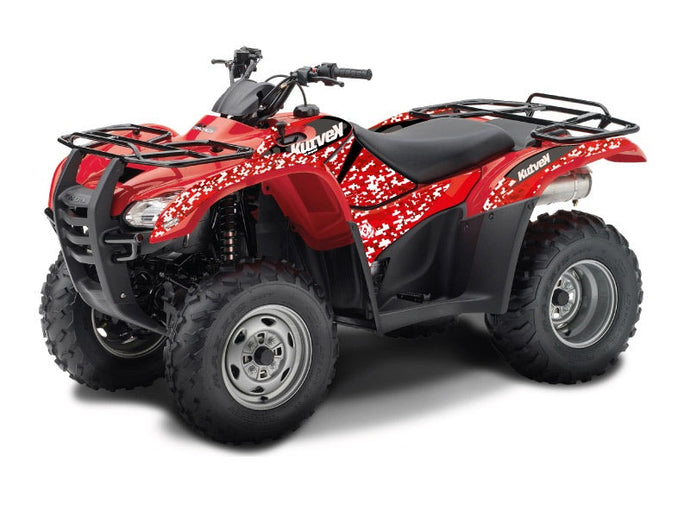 HONDA RANCHER 420 ATV PREDATOR GRAPHIC KIT RED
