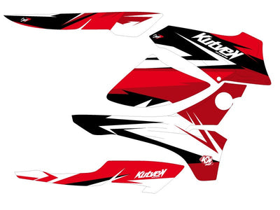 HONDA RANCHER 420 ATV STAGE GRAPHIC KIT BLACK RED