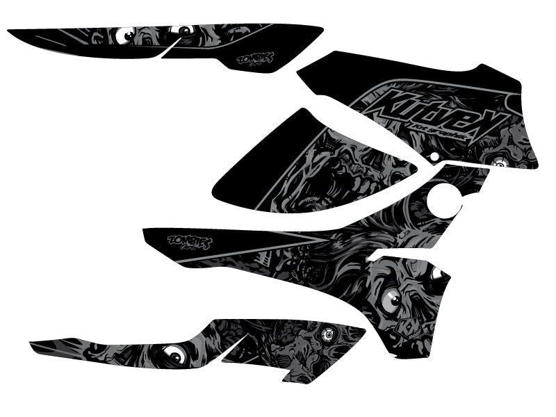 HONDA RANCHER 420 ATV ZOMBIES DARK GRAPHIC KIT BLACK