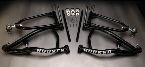 HOUSER A-ARMS MX YFZ450,RAPTOR 700, LONG TRAV.,SLICAST, +2,25´´WIDE,+0´´F