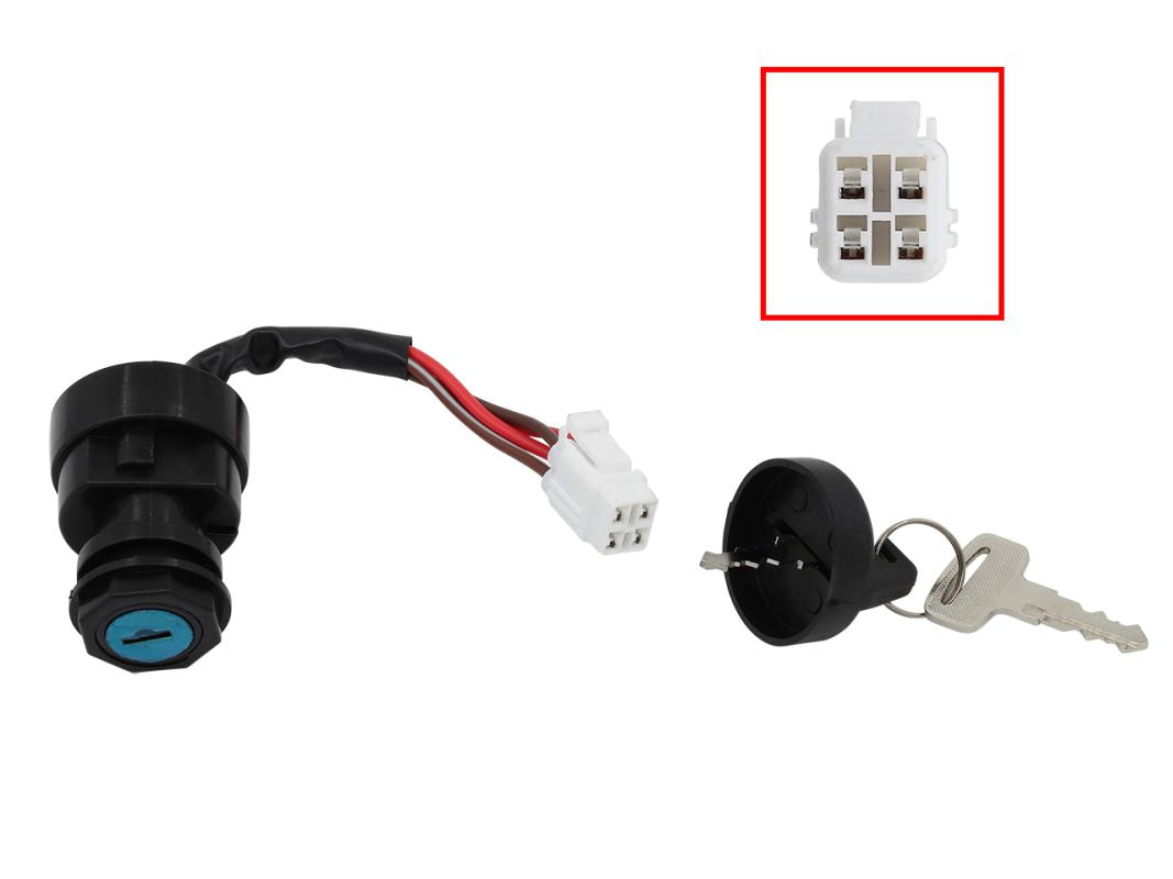 IGNITION SWITCH KEY KIT FOR YAMAHA 400/450 GRIZZLY, KODIAK, WOLVERINE,YFZ
