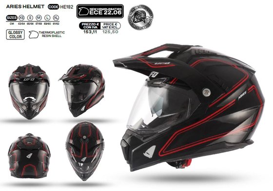 UFO Integral/dual helmet with visor 