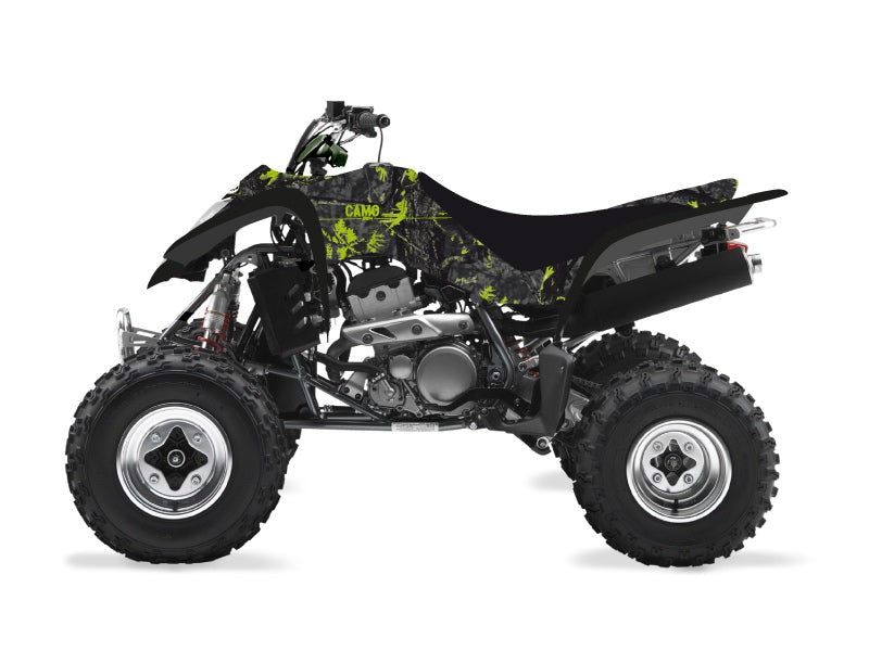 Laden Sie das Bild in Galerie -Viewer, KAWASAKI 400 KFX ATV CAMO GRAPHIC KIT BLACK GREEN
