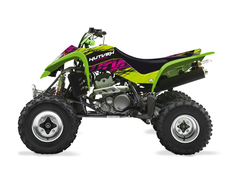 Laden Sie das Bild in Galerie -Viewer, KAWASAKI 400 KFX ATV ERASER GRAPHIC KIT GREEN
