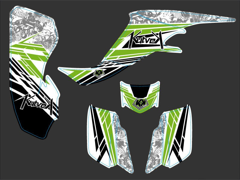 Laden Sie das Bild in Galerie -Viewer, KAWASAKI 400 KFX ATV SPIRIT GRAPHIC KIT
