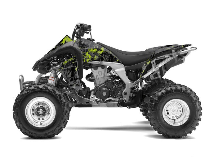 KAWASAKI 450 KFX ATV CAMO GRAPHIC KIT BLACK GREEN