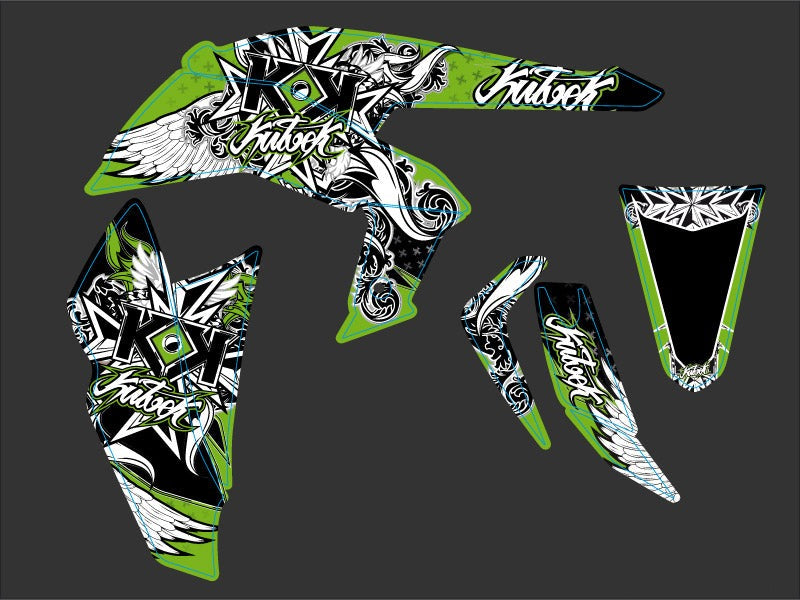 Chargez l&#39;image dans la visionneuse de la galerie, KAWASAKI 450 KFX ATV DEMON GRAPHIC KIT
