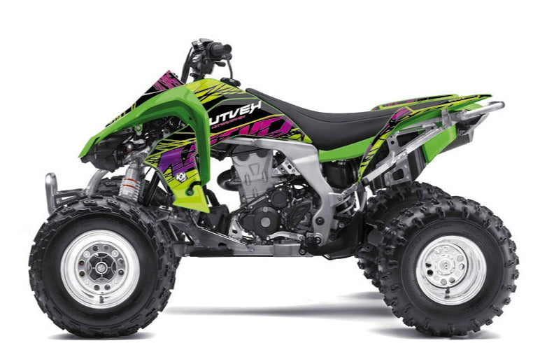 Laden Sie das Bild in Galerie -Viewer, KAWASAKI 450 KFX ATV ERASER GRAPHIC KIT GREEN
