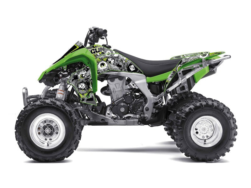 Chargez l&#39;image dans la visionneuse de la galerie, KAWASAKI 450 KFX ATV FREEGUN EYED GRAPHIC KIT GREEN
