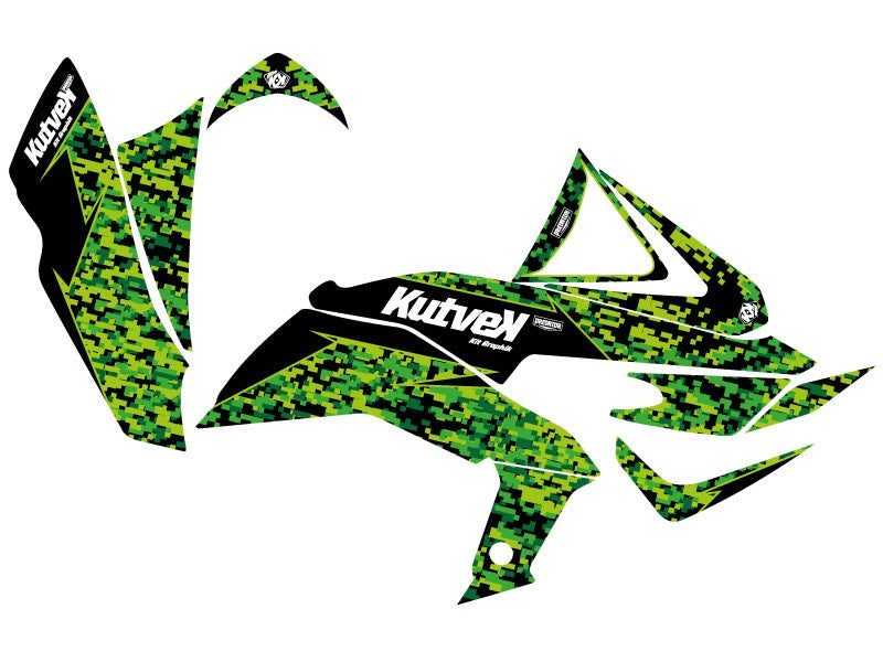 KAWASAKI 450 KFX ATV PREDATOR GRAPHIC KIT BLACK GREEN