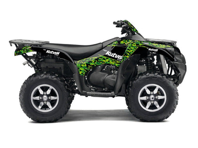 KAWASAKI 650 KVF ATV PREDATOR GRAPHIC KIT BLACK GREEN