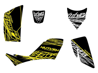 KAWASAKI 700 KFX ATV ERASER FLUO GRAPHIC KIT YELLOW