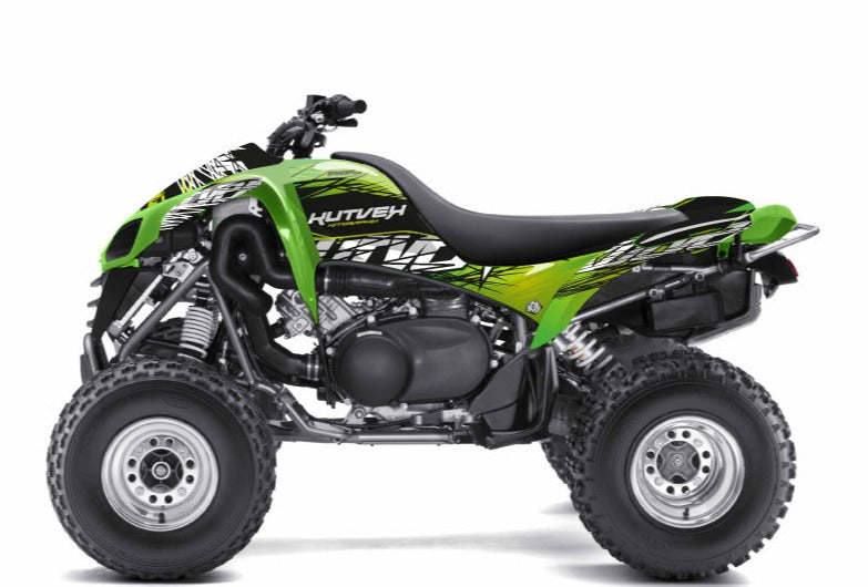 Chargez l&#39;image dans la visionneuse de la galerie, KAWASAKI 700 KFX ATV ERASER GRAPHIC KIT GREEN BLACK
