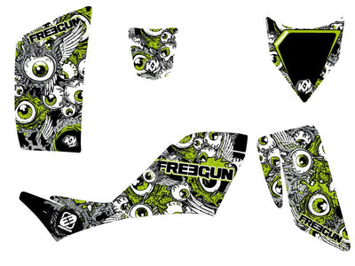 KAWASAKI 700 KFX ATV FREEGUN EYED GRAPHIC KIT GREEN
