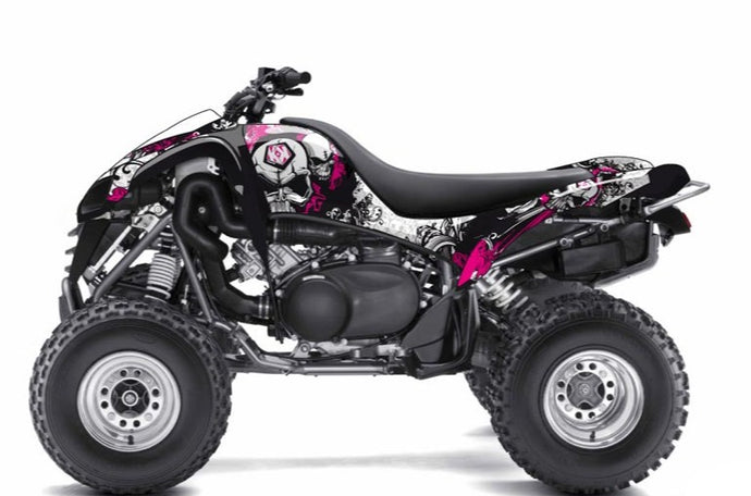 KAWASAKI 700 KFX ATV TRASH GRAPHIC KIT BLACK PINK