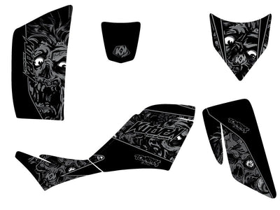KAWASAKI 700 KFX ATV ZOMBIES DARK GRAPHIC KIT BLACK