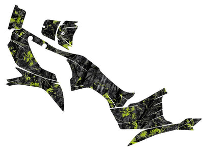 KAWASAKI 750 KVF ATV CAMO GRAPHIC KIT BLACK GREEN