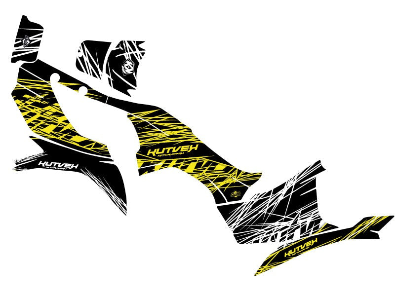 KAWASAKI 750 KVF ATV ERASER FLUO GRAPHIC KIT YELLOW