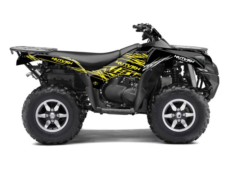 Chargez l&#39;image dans la visionneuse de la galerie, KAWASAKI 750 KVF ATV ERASER FLUO GRAPHIC KIT YELLOW
