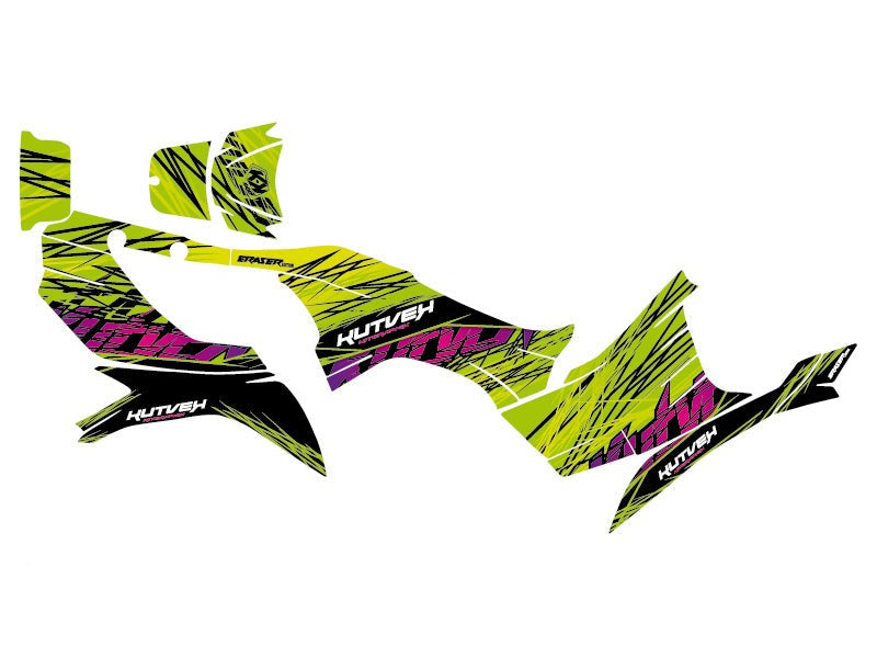 KAWASAKI 750 KVF ATV ERASER GRAPHIC KIT GREEN