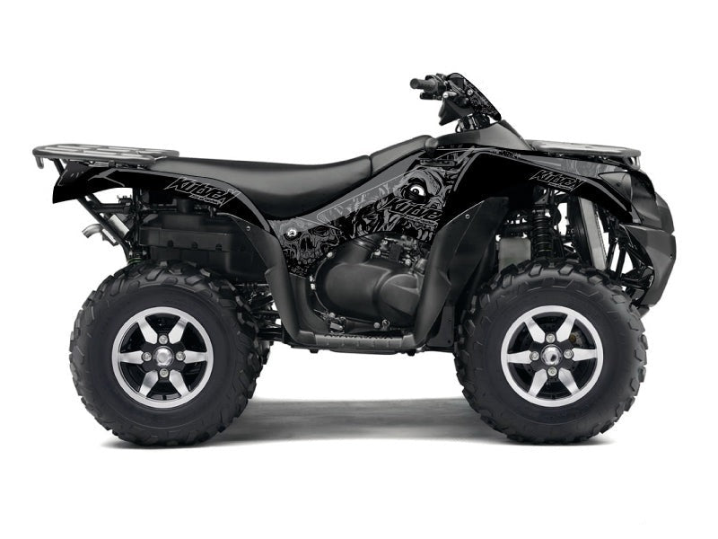 KAWASAKI 750 KVF ATV ZOMBIES DARK GRAPHIC KIT BLACK