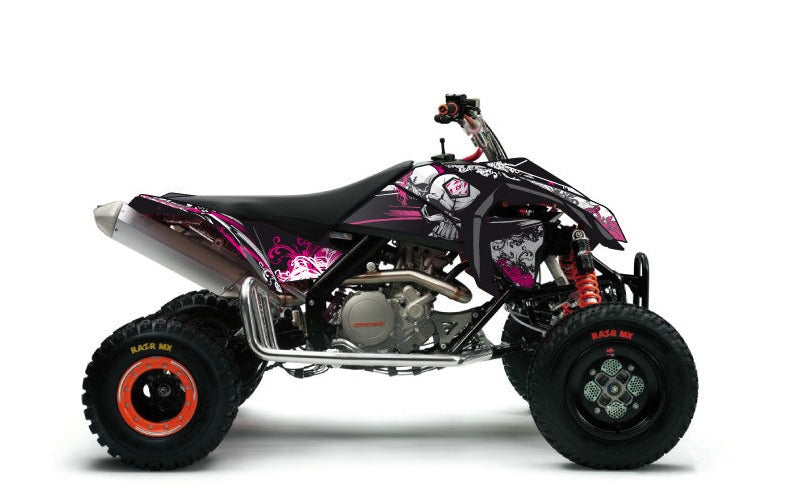 KTM-450-505-525-SX-XC-QUAD-ATV-GRAPHIC-KIT-BLACK-PINK-DECALS