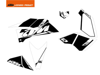 KTM-450-525-SX-ATV-REFLEX-GRAPHIC-KIT-WHITE-BLACK-OEM