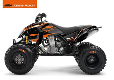 KTM 450-525 SX ATV TROPHY GRAPHIC KIT BLACK ORANGE