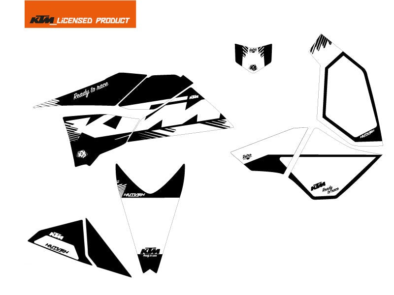 KTM-QUAD-450-505-525-SX-ATV-RETRO-GRAPHIC-KIT-OEM-BLACK-DECALS