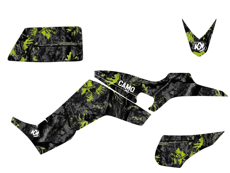 Chargez l&#39;image dans la visionneuse de la galerie, KYMCO 250 MAXXER ATV CAMO GRAPHIC KIT BLACK GREEN
