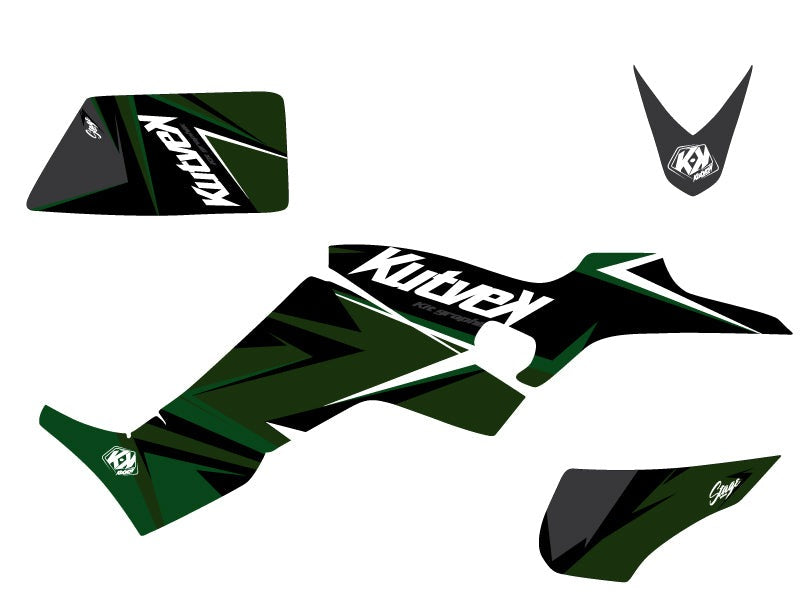 KYMCO 250 MAXXER ATV STAGE GRAPHIC KIT BLACK GREEN