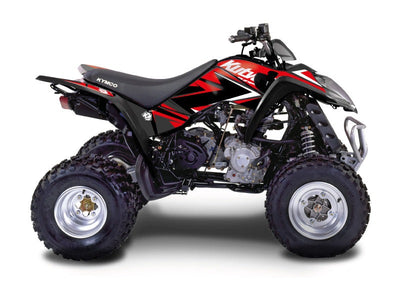 KYMCO 250 MAXXER ATV STAGE GRAPHIC KIT RED BLACK