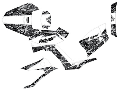 KYMCO 250 MXU ATV PREDATOR GRAPHIC KIT WHITE